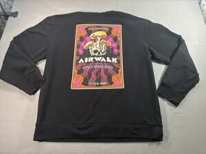 Airwalk Graphic Sweatshirt Men's 2XL Psychedelic Back Print Distressed Skater